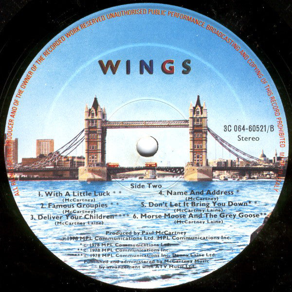Wings (2) : London Town (LP, Album)