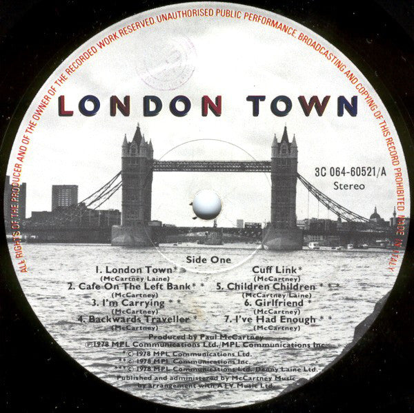 Wings (2) : London Town (LP, Album)