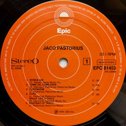 Jaco Pastorius : Jaco Pastorius (LP, Album)