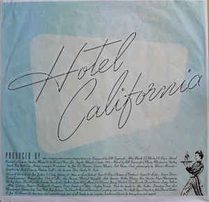 Eagles : Hotel California (LP, Album, RE, Gat)
