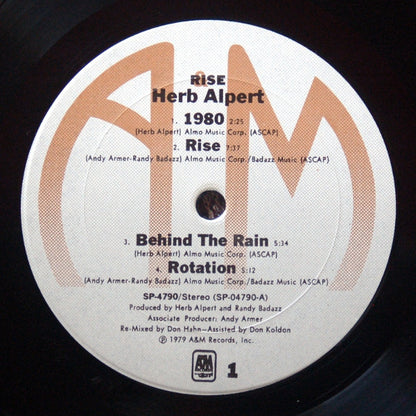 Herb Alpert : Rise (LP, Album, Pit)