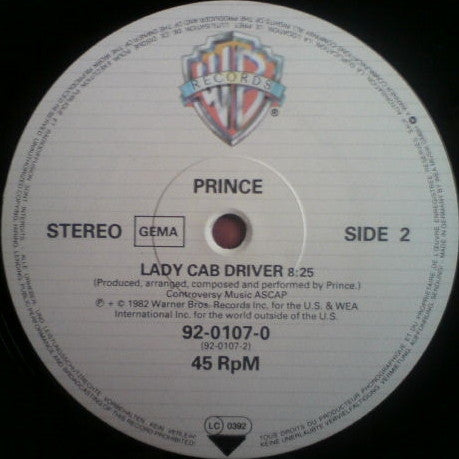 Prince : Little Red Corvette (Dance Mix) (12", Ltd)