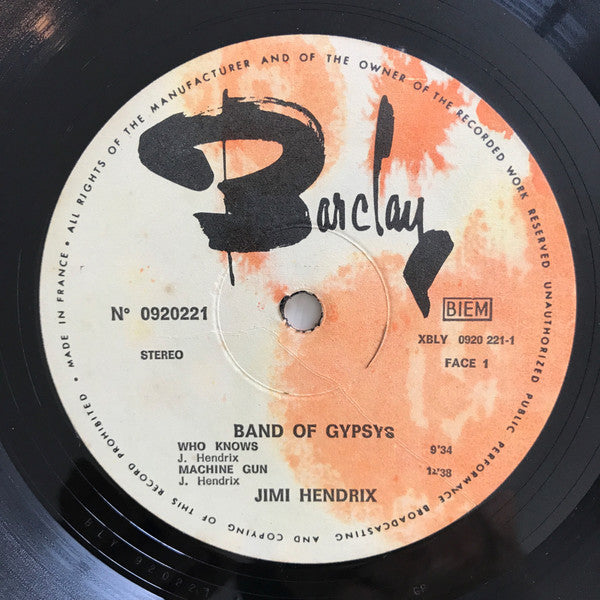 Jimi Hendrix : Band Of Gypsys (LP, Album)