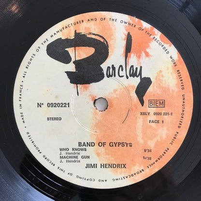 Jimi Hendrix : Band Of Gypsys (LP, Album)