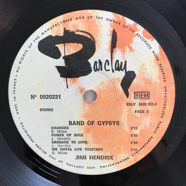 Jimi Hendrix : Band Of Gypsys (LP, Album)