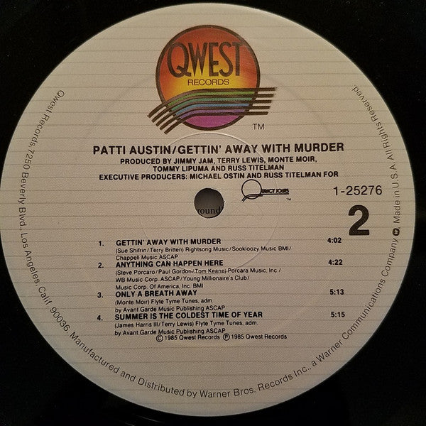 Patti Austin : Gettin' Away With Murder (LP, Album, Spe)
