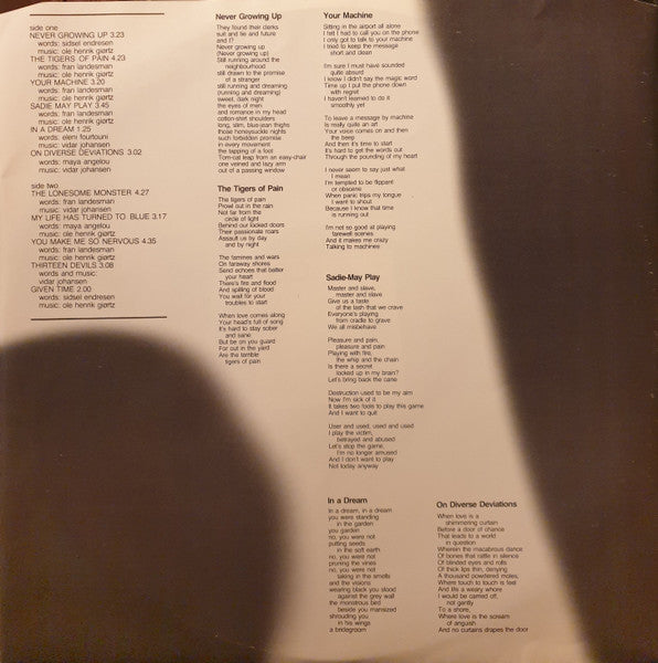 Anne-Marie Giørtz Band : Tigers Of Pain (LP, Album)