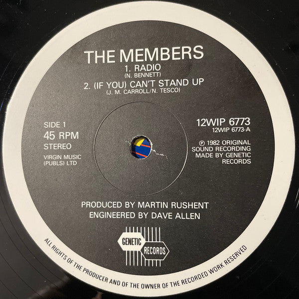 The Members : Radio (12", Single)