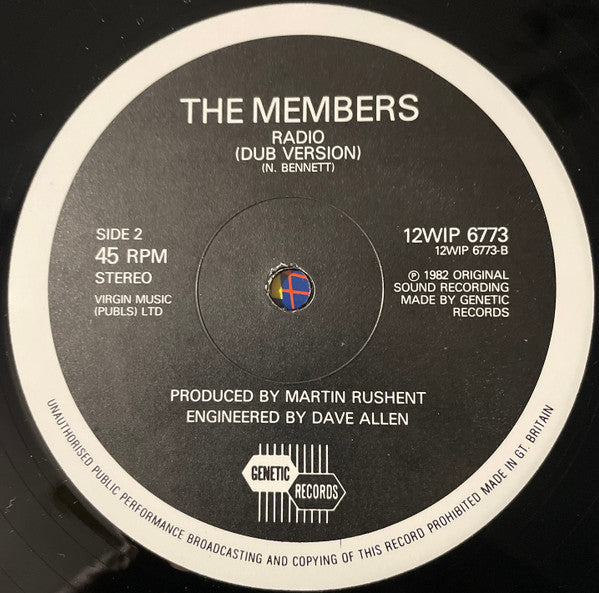 The Members : Radio (12", Single)