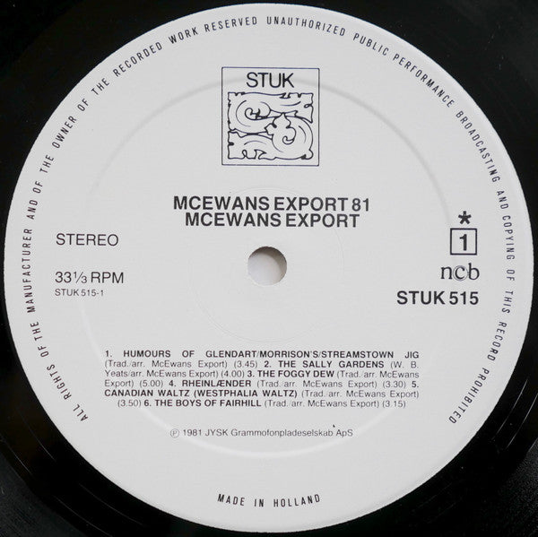 McEwan's Export : 1981 (LP, Album)