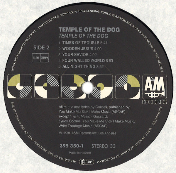 Temple Of The Dog : Temple Of The Dog (LP, Album)