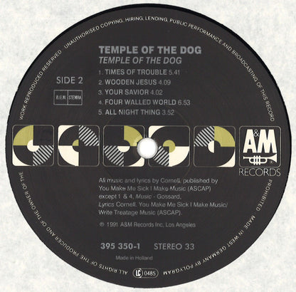 Temple Of The Dog : Temple Of The Dog (LP, Album)