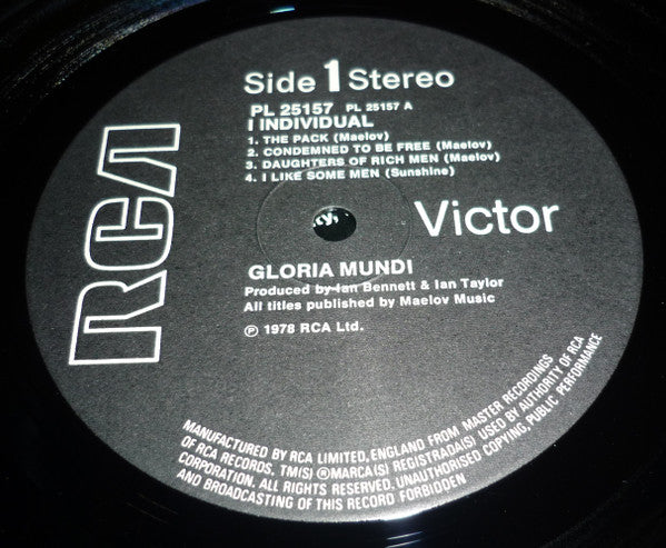 Gloria Mundi : I, Individual (LP, Album)