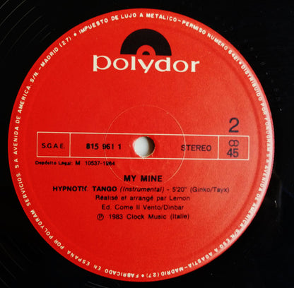 My Mine : Hypnotic Tango = Tango Hipnótico (12", Maxi)
