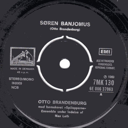 Otto Brandenburg Med Spilopperne : Søren Banjomus (7", Mono, RE)