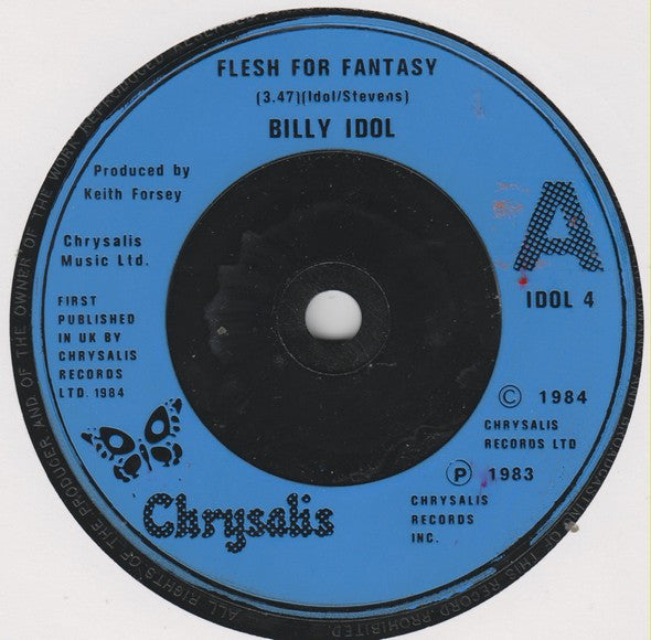 Billy Idol : Flesh For Fantasy (7", Single, Gat)