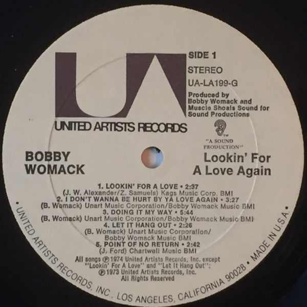Bobby Womack : Lookin' For A Love Again (LP, Album, All)