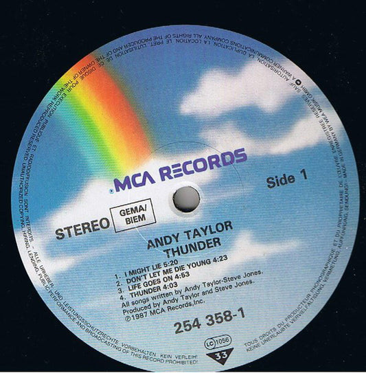 Andy Taylor : Thunder (LP, Album)