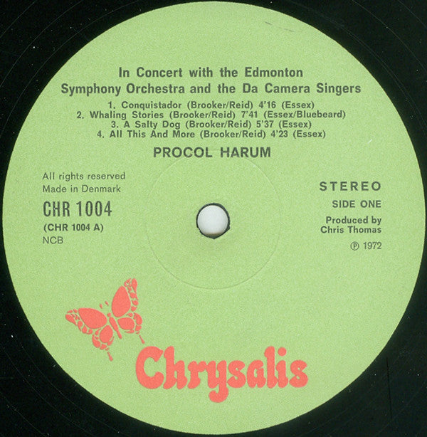 Procol Harum In Concert With The Edmonton Symphony Orchestra : Live (LP, Album)