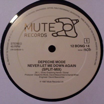 Depeche Mode : Never Let Me Down Again (Split Mix) (12", Single)