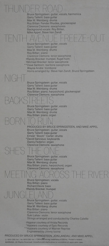 Bruce Springsteen : Born To Run (LP, Album, RE, Gat)