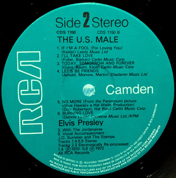 Elvis Presley : The U.S. Male (LP, Comp, RP)