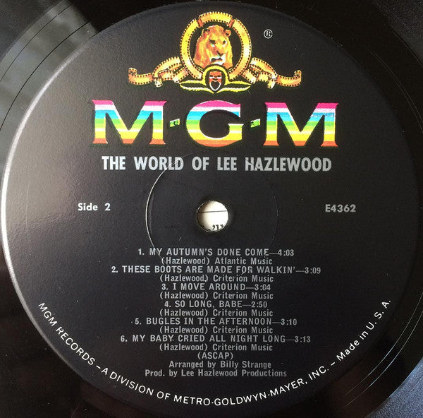 Lee Hazlewood : The Very Special World Of Lee Hazlewood (LP, Album, Mono)
