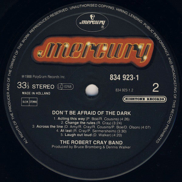 The Robert Cray Band : Don't Be Afraid Of The Dark (LP, Album)