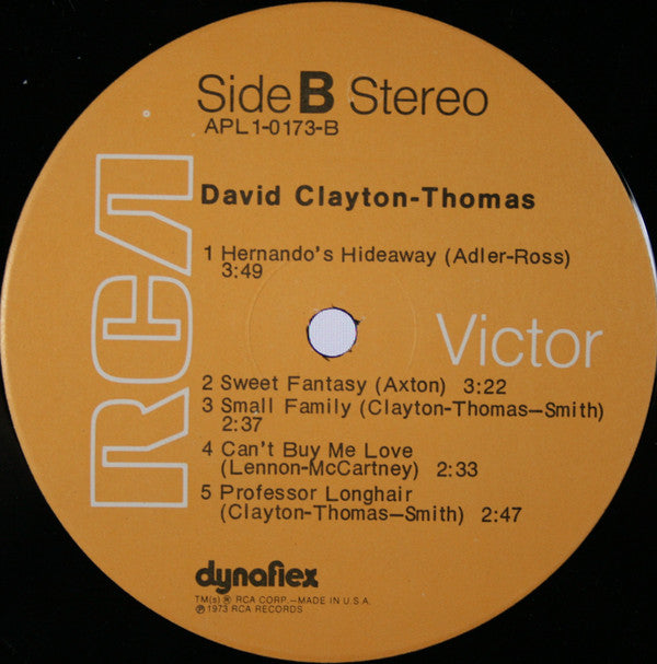 David Clayton-Thomas : David Clayton-Thomas (LP, Album, Hol)