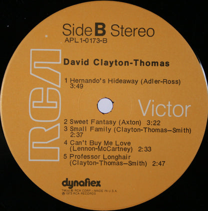 David Clayton-Thomas : David Clayton-Thomas (LP, Album, Hol)