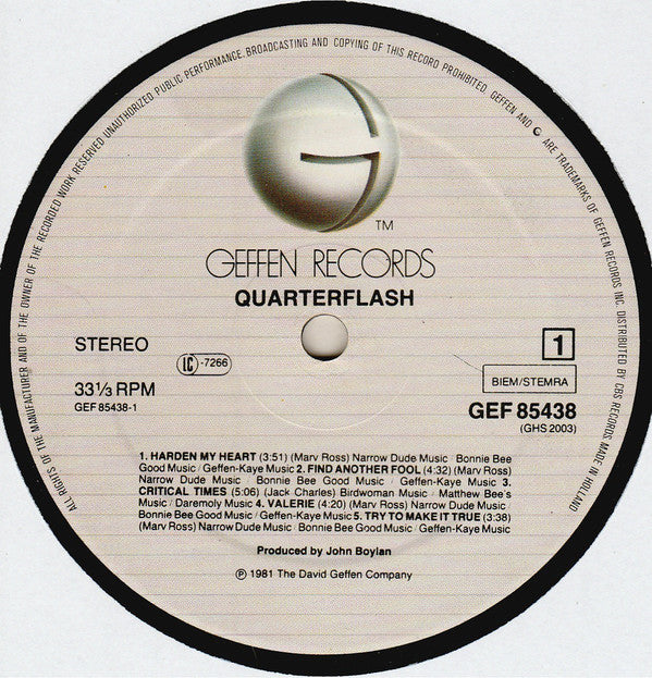 Quarterflash : Quarterflash (LP, Album)