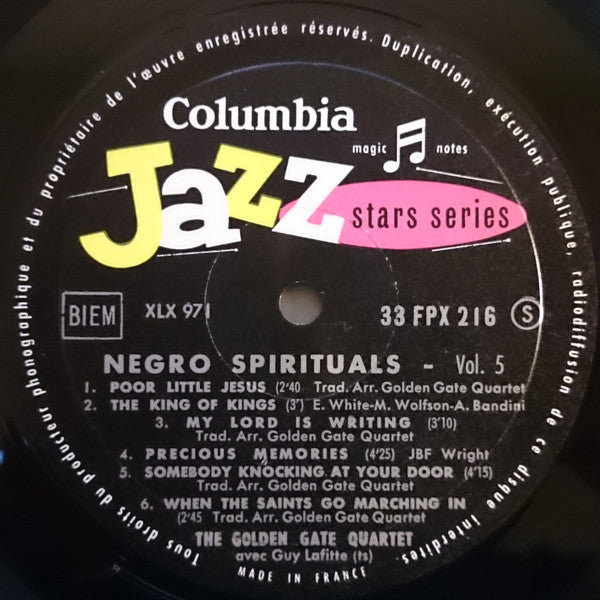 The Golden Gate Quartet : Negro Spirituals - Vol. 5 (LP, Album, Mono)