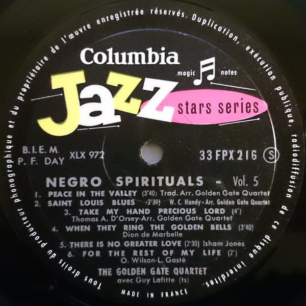 The Golden Gate Quartet : Negro Spirituals - Vol. 5 (LP, Album, Mono)