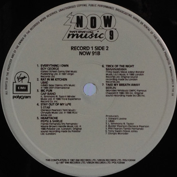 Various : Now That's What I Call Music 9 (2xLP, Album, Comp, PRS)