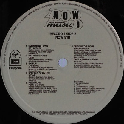 Various : Now That's What I Call Music 9 (2xLP, Album, Comp, PRS)