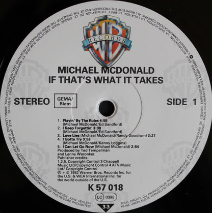 Michael McDonald : If That's What It Takes (LP, Album)