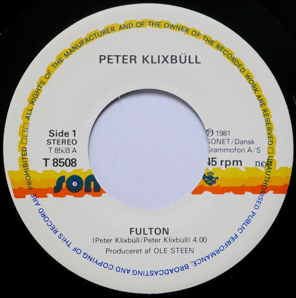 Peter Klixbüll : Fulton / Sol Og Vind (7", Single)