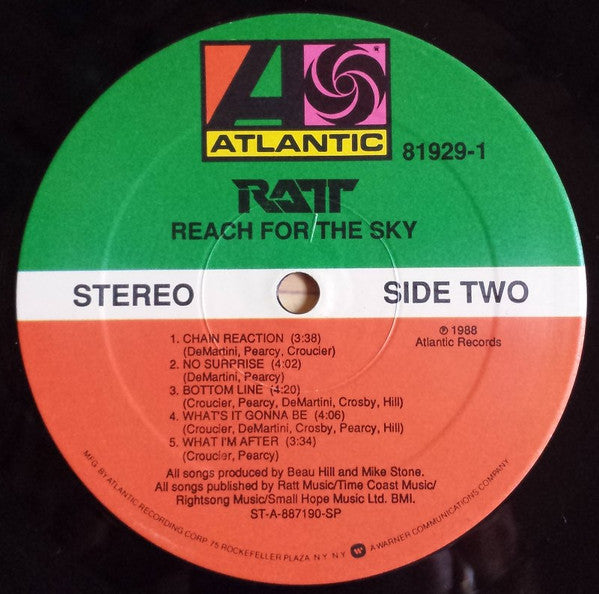 Ratt : Reach For The Sky (LP, Album, Spe)