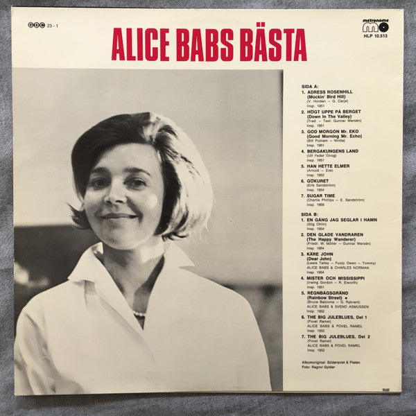Alice Babs : Alice Babs Bästa (LP, Comp, RE)