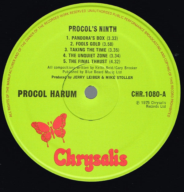 Procol Harum : Procol's Ninth (LP, Album)