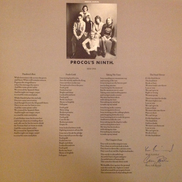 Procol Harum : Procol's Ninth (LP, Album)
