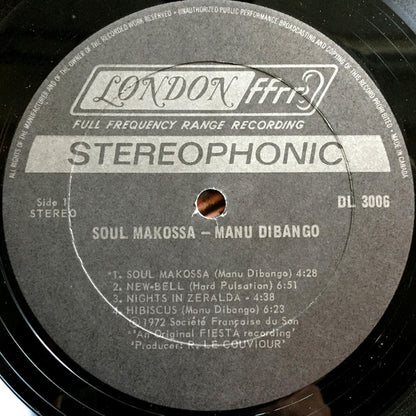 Manu Dibango : O Boso (Soul Makossa) (LP, RE)