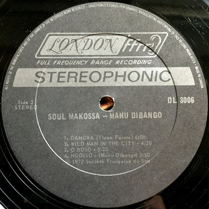 Manu Dibango : O Boso (Soul Makossa) (LP, RE)