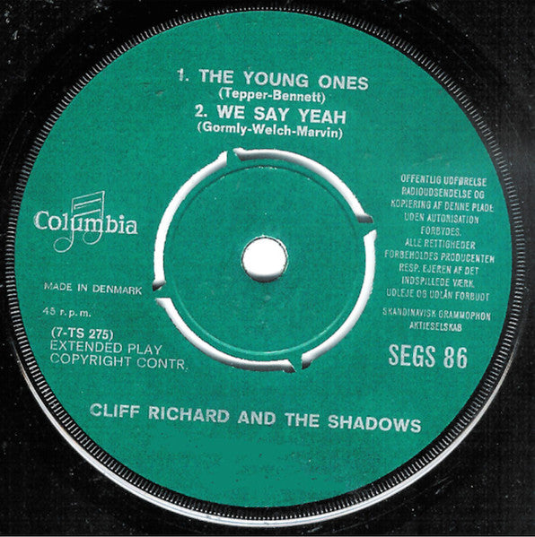 Cliff Richard & The Shadows : The Young Ones (7", EP, Gre)