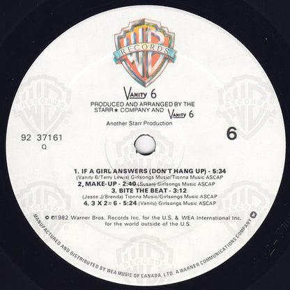 Vanity 6 : Vanity 6 (LP, Album, RP)