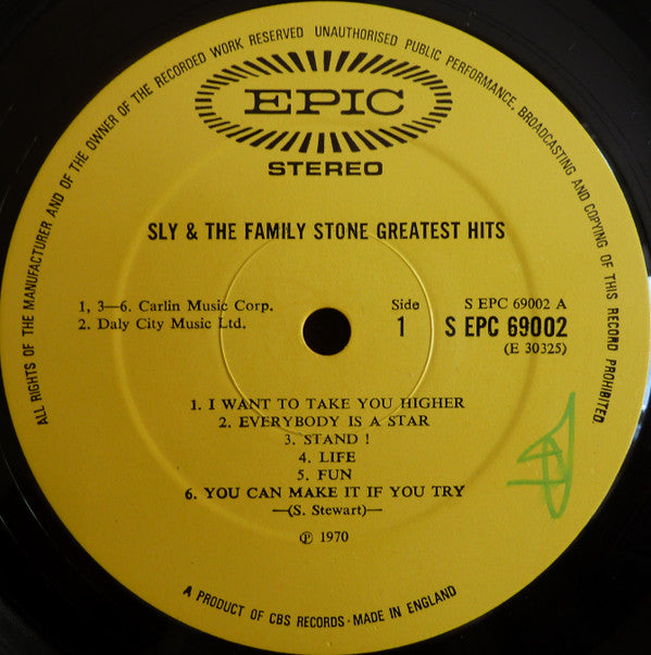 Sly & The Family Stone : Greatest Hits (LP, Comp)