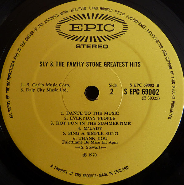 Sly & The Family Stone : Greatest Hits (LP, Comp)
