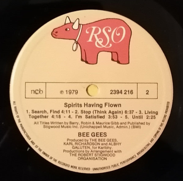 Bee Gees : Spirits Having Flown (LP, Album, Gat)