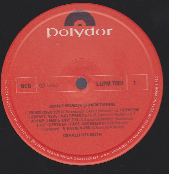 Osvald Helmuth : Osvald Gennem Tiderne 1 (LP, Comp, RE)