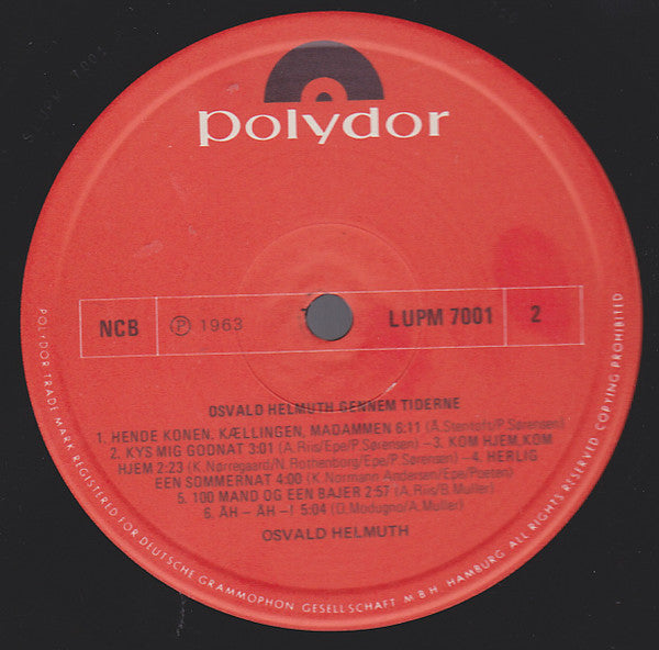 Osvald Helmuth : Osvald Gennem Tiderne 1 (LP, Comp, RE)